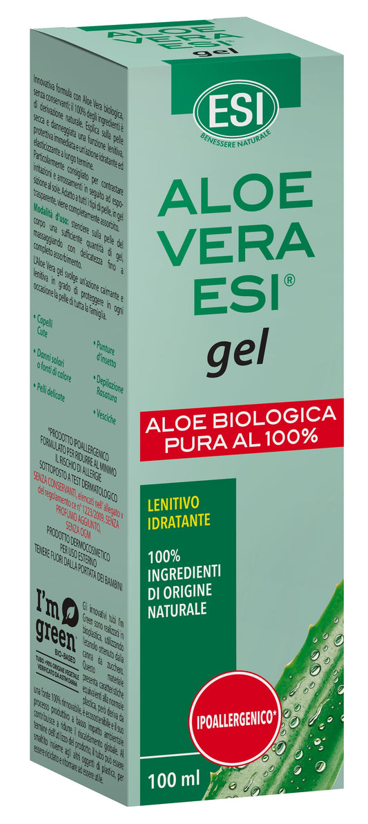 ESI Aloe Vera Organic, Gel, 100% Pur, 100 ml