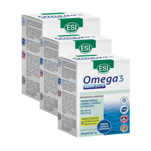 ESI Pachet Esential: Omega 3 Extra Pure x 50 capsule - Ofertă Specială 3 Cutii Reducere 15%